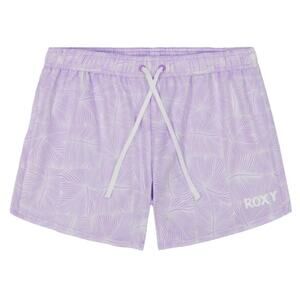 Roxy Girl Lavender & White Print Board Shorts Summer Beach (size L 14/16)